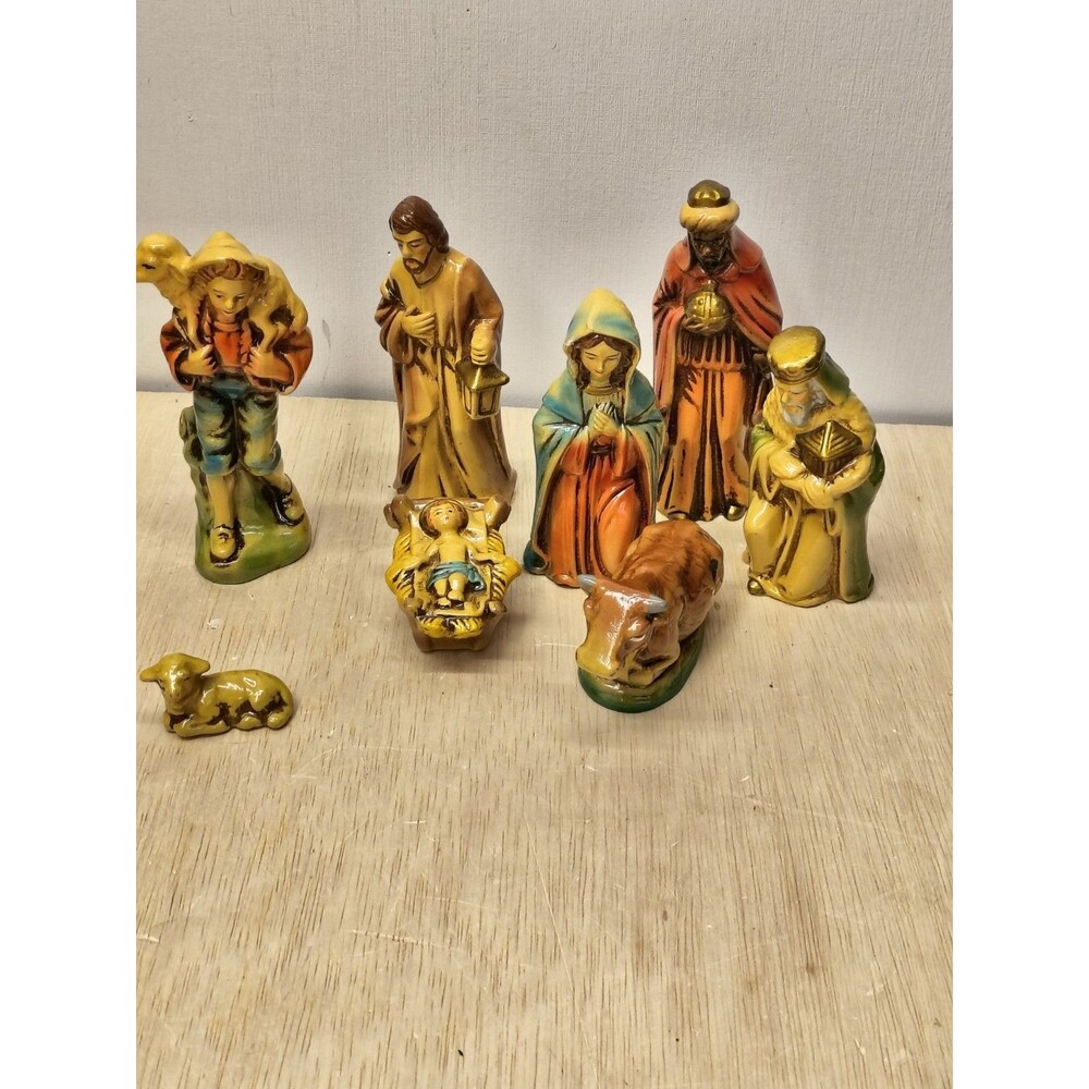 Vintage Sears Roebuck Nativity Paper Mache Composite Replacement Parts 7197107s